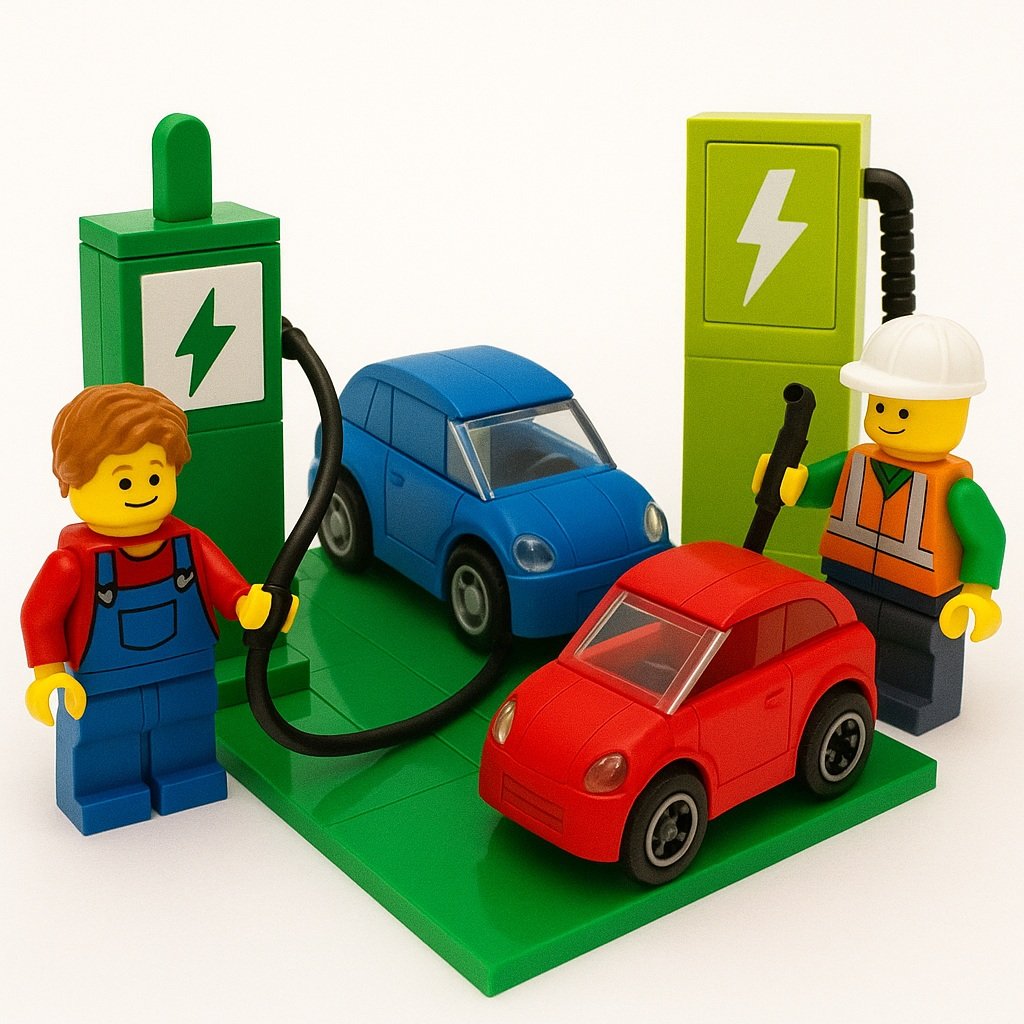 Una colonnina di ricarica per veicoli elettrici