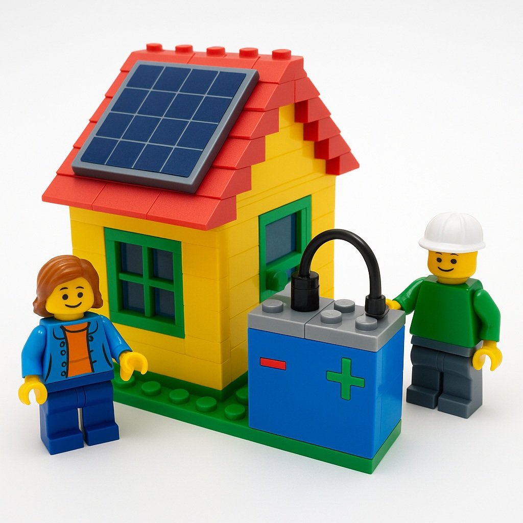 Impianto fotovoltaico su un tetto residenziale